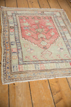 2.5x3 Vintage Distressed Oushak Square Rug