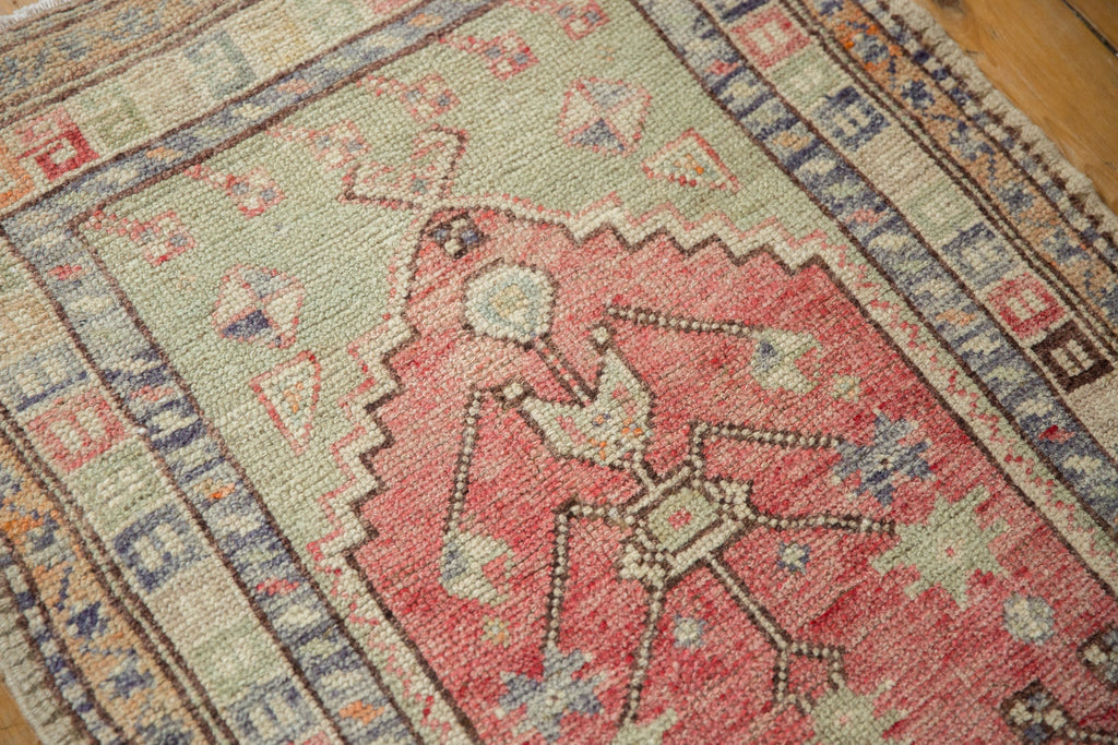 2.5x3 Vintage Distressed Oushak Square Rug