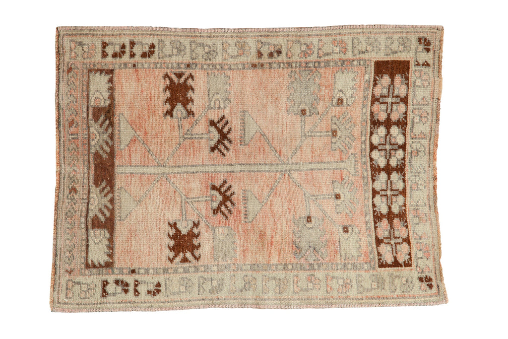 2.5x3.5 Vintage Distressed Oushak Rug