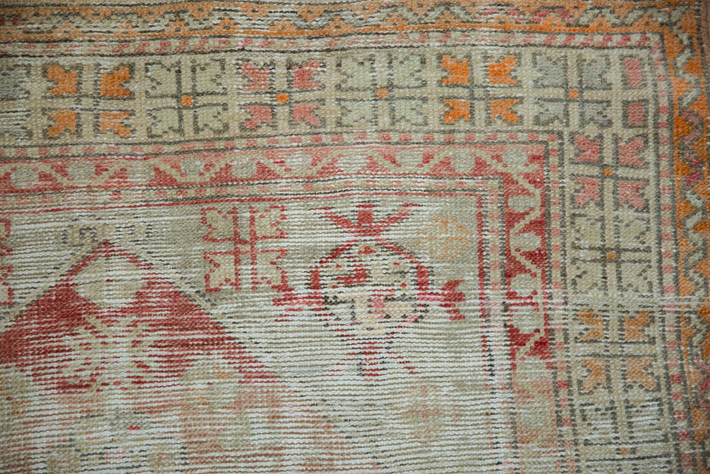 3x4 Vintage Distressed Oushak Square Rug