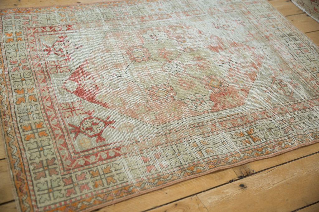 3x4 Vintage Distressed Oushak Square Rug
