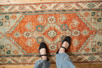 2.5x5 Vintage Distressed Oushak Rug Runner
