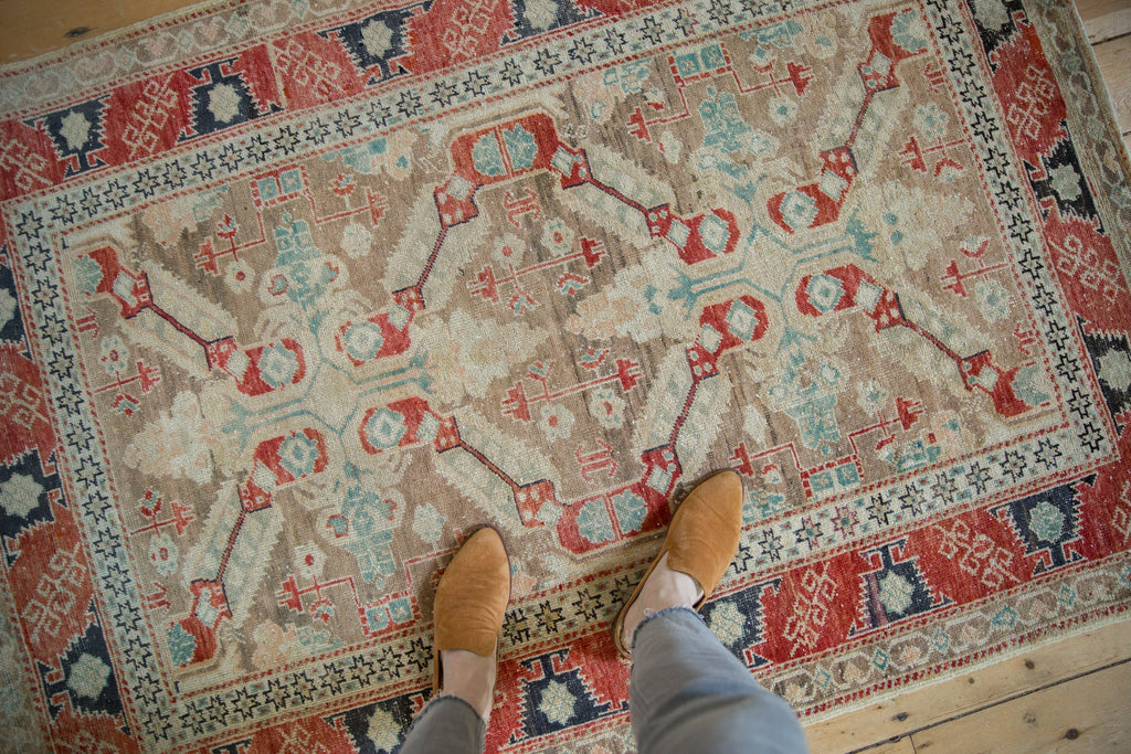 4x5.5 Vintage Distressed Anatolian Rug