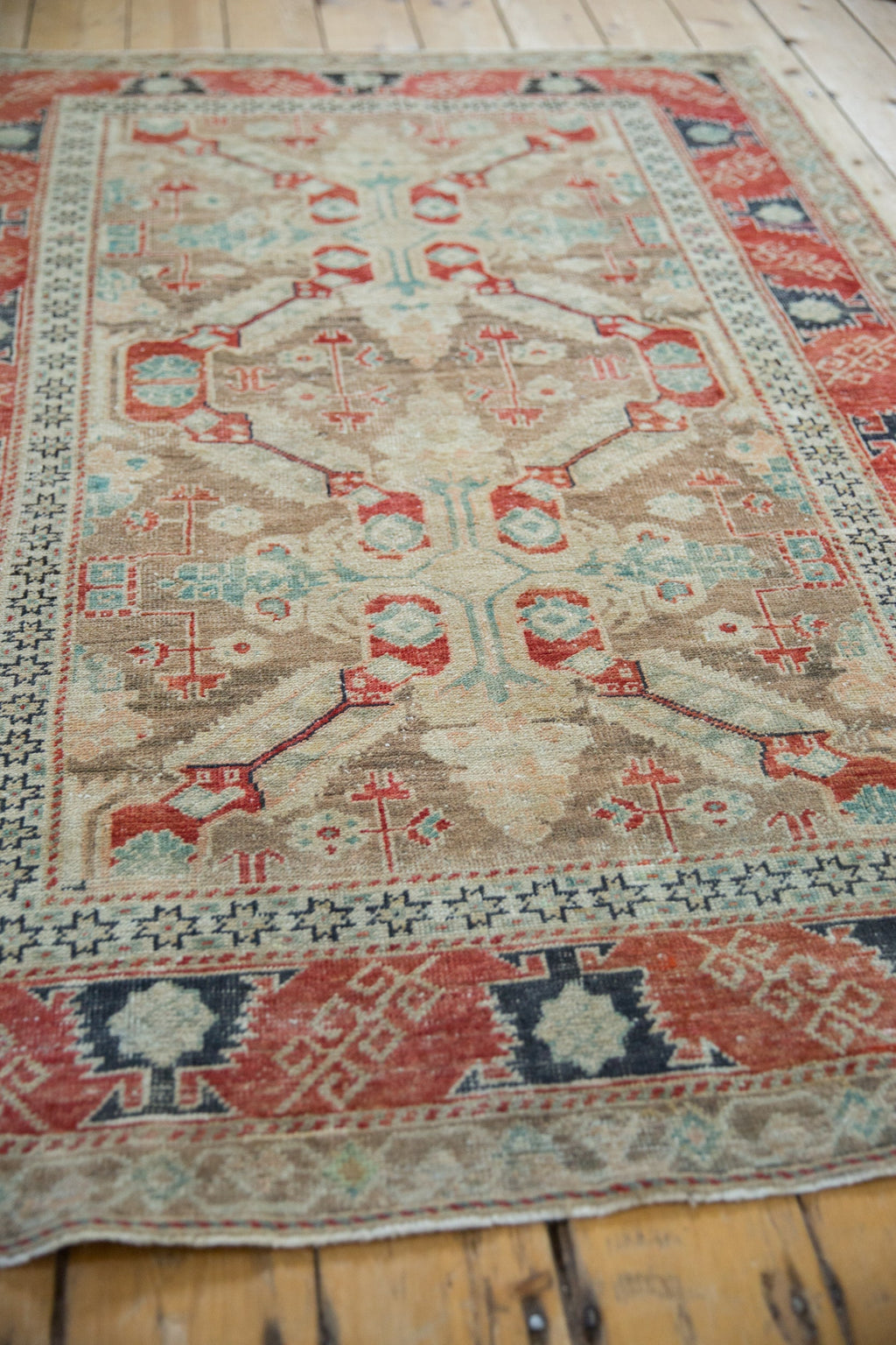 4x5.5 Vintage Distressed Anatolian Rug