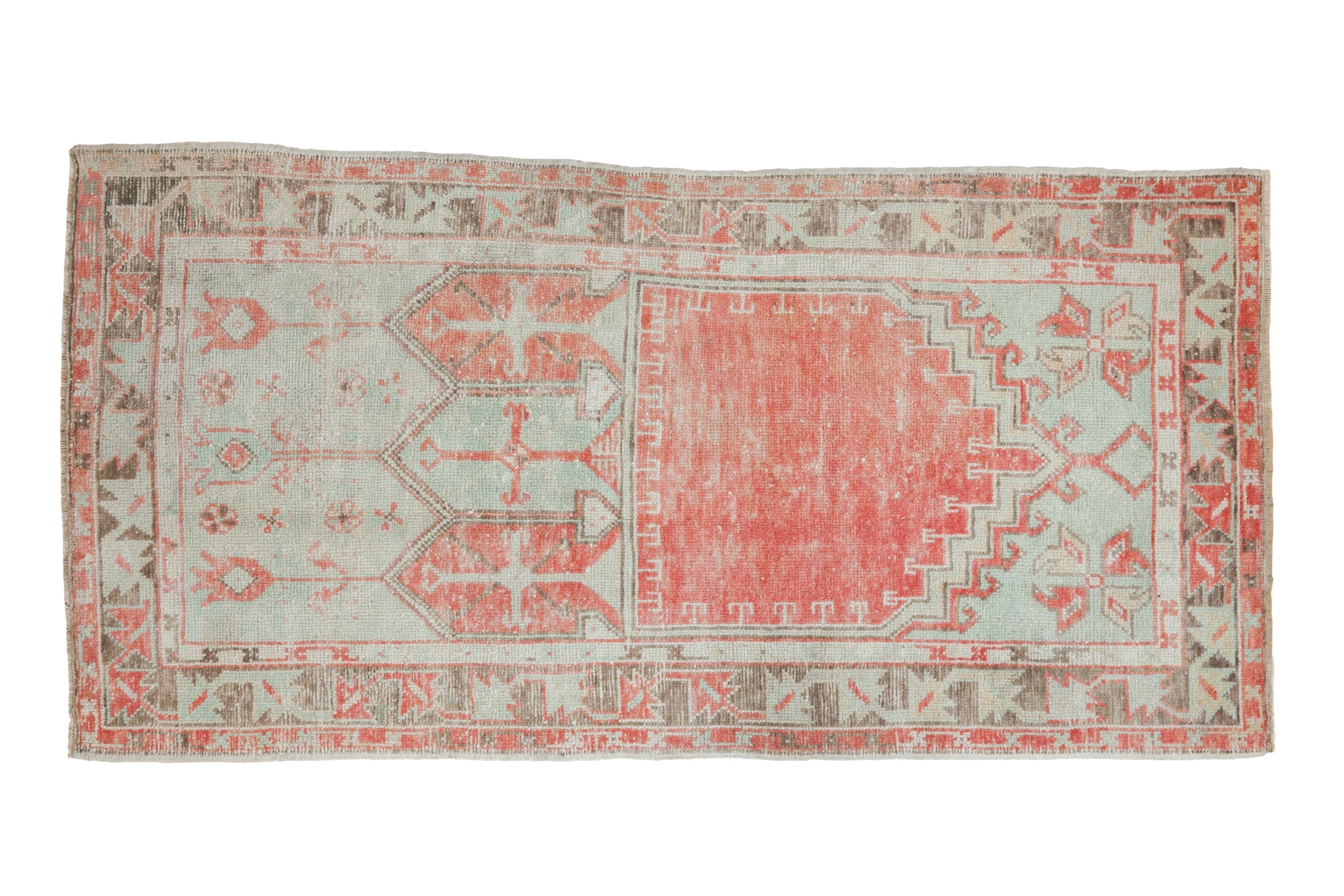 2.5x5 Vintage Distressed Oushak Rug Runner