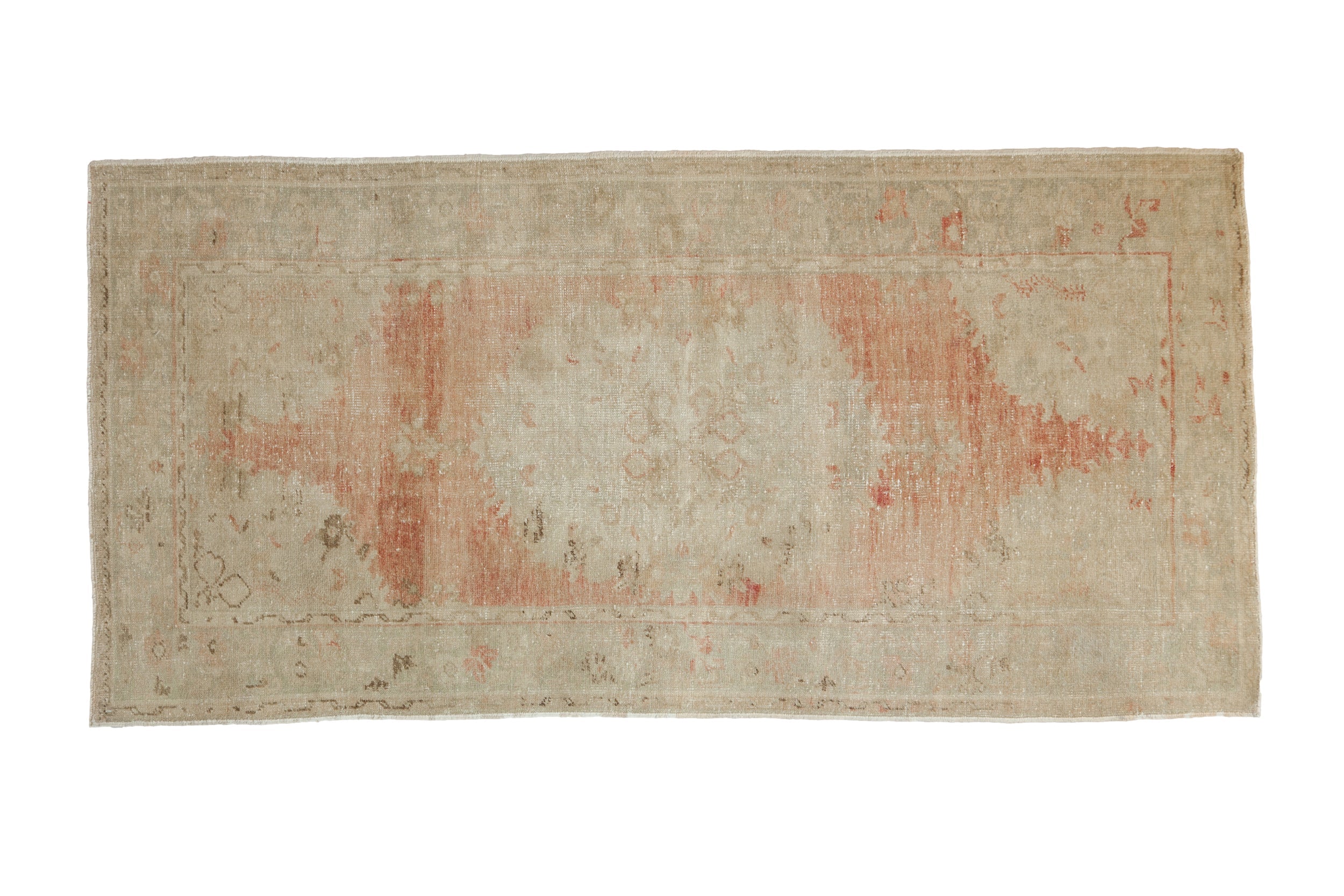 3.5x7 Vintage Distressed Oushak Rug Runner