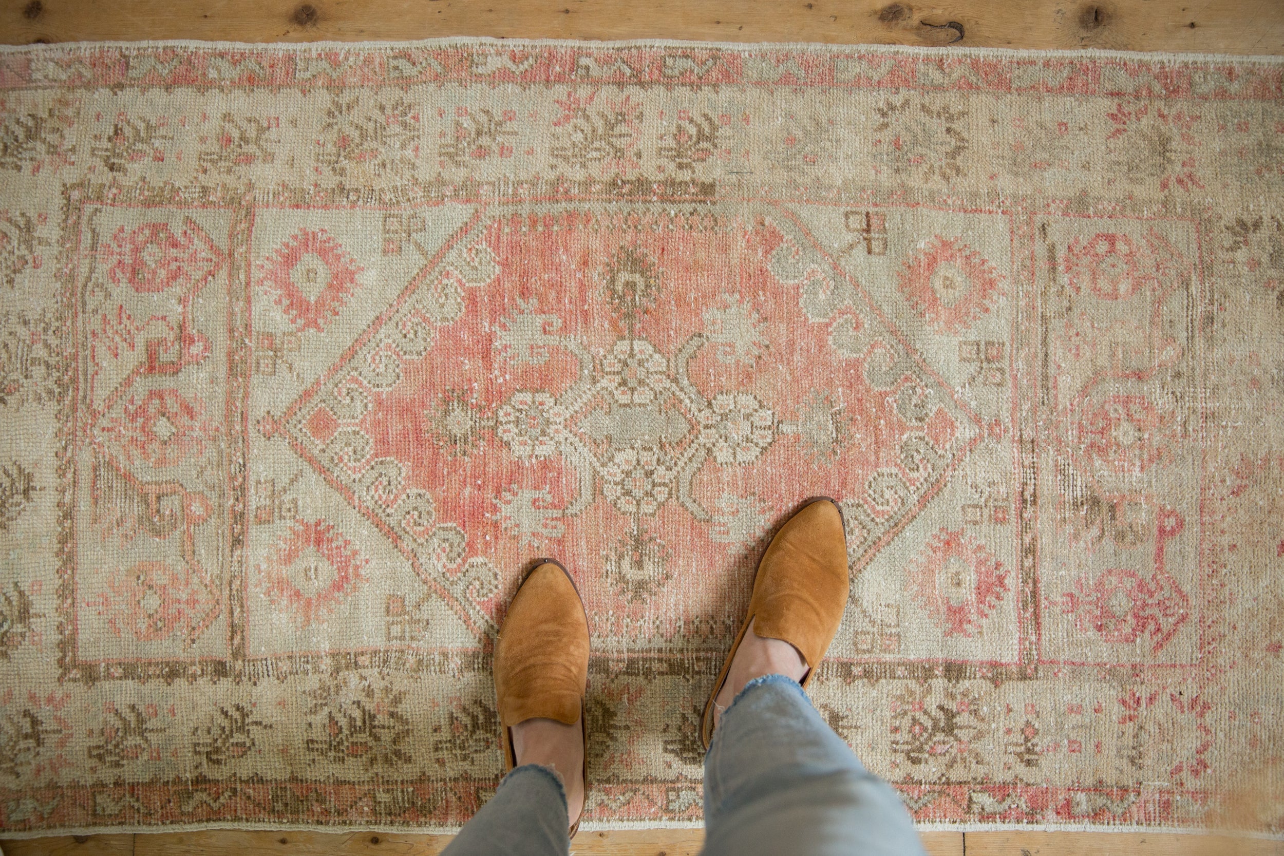 2.5x5 Vintage Distressed Oushak Rug Runner