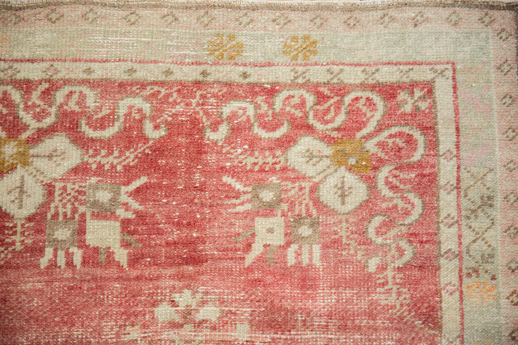 2.5x5.5 Vintage Distressed Oushak Rug Runner