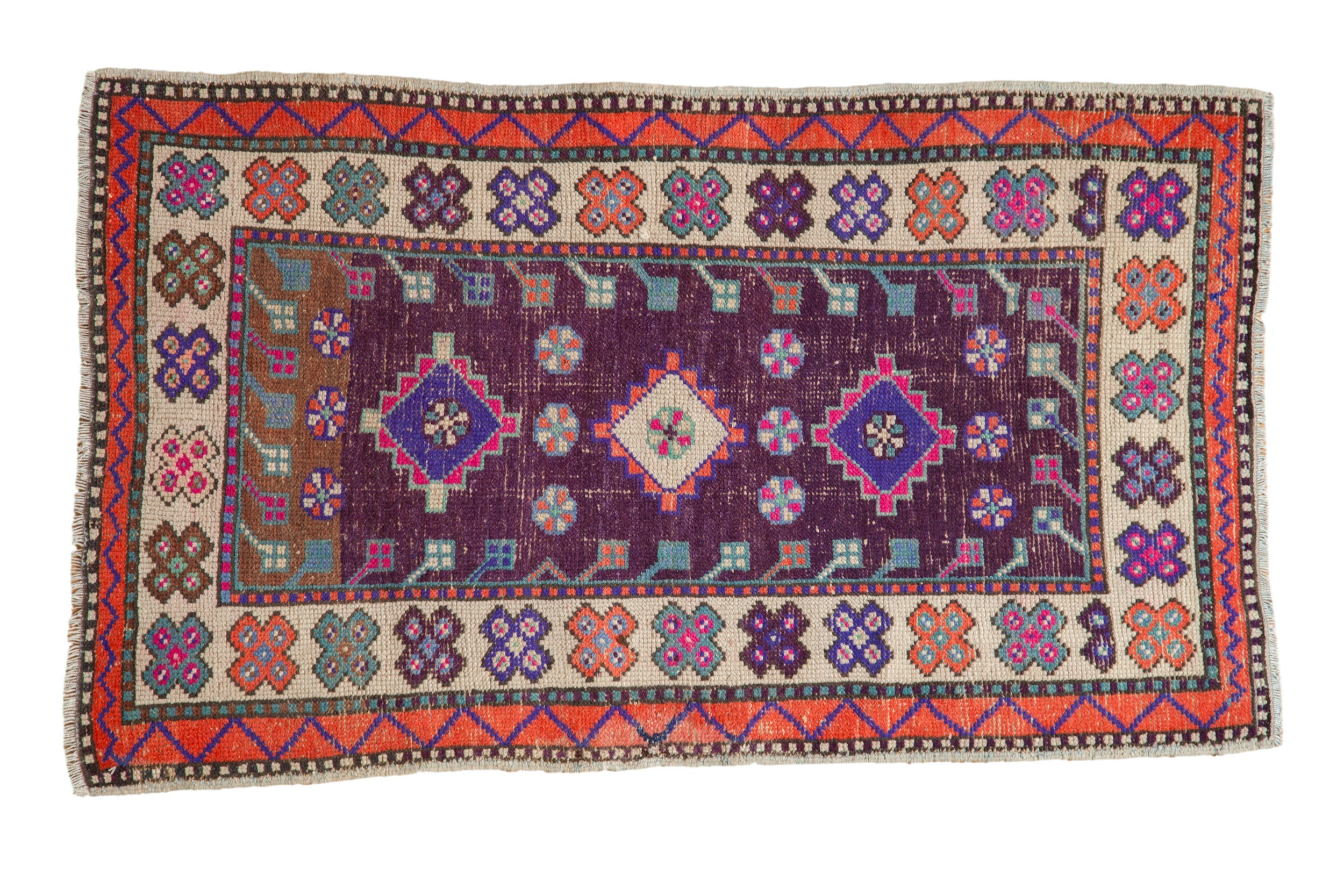 2.5x4.5 Vintage Distressed Oushak Rug