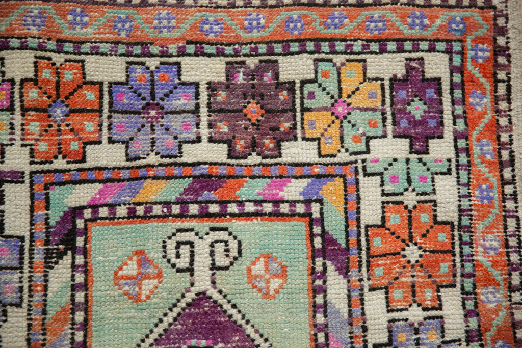 2.5x5 Vintage Distressed Oushak Rug Runner
