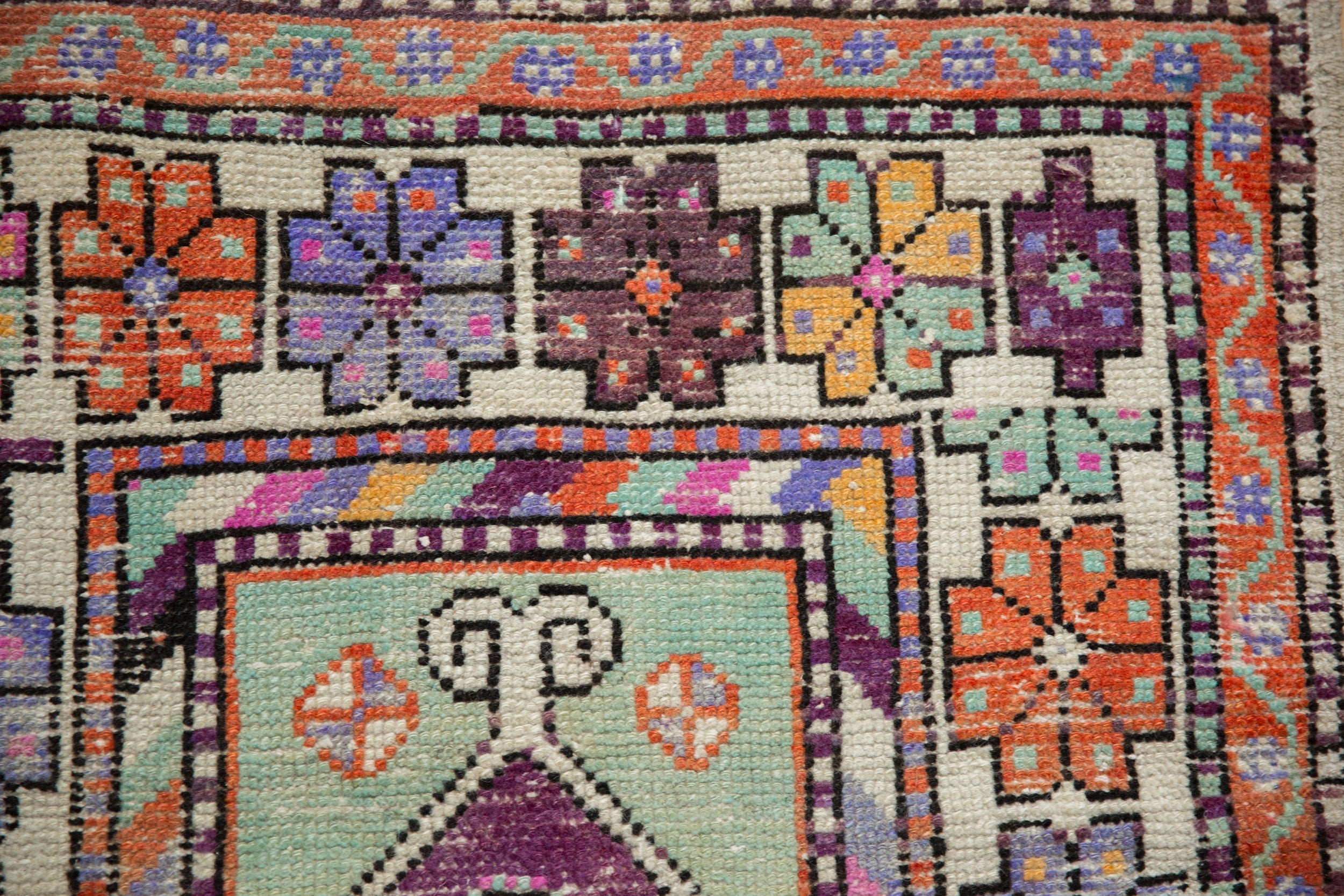 2.5x5 Vintage Distressed Oushak Rug Runner
