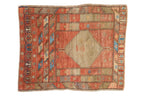 2.5x3 Vintage Distressed Oushak Square Rug