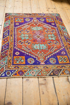 3x4 Vintage Distressed Oushak Square Rug