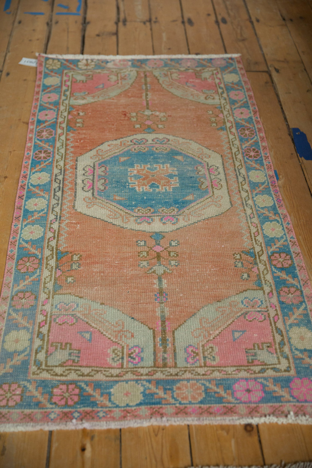 2.5x5 Vintage Distressed Oushak Rug Runner