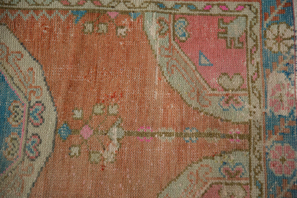 2.5x5 Vintage Distressed Oushak Rug Runner