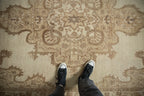 6x9 Vintage Distressed Kars Carpet