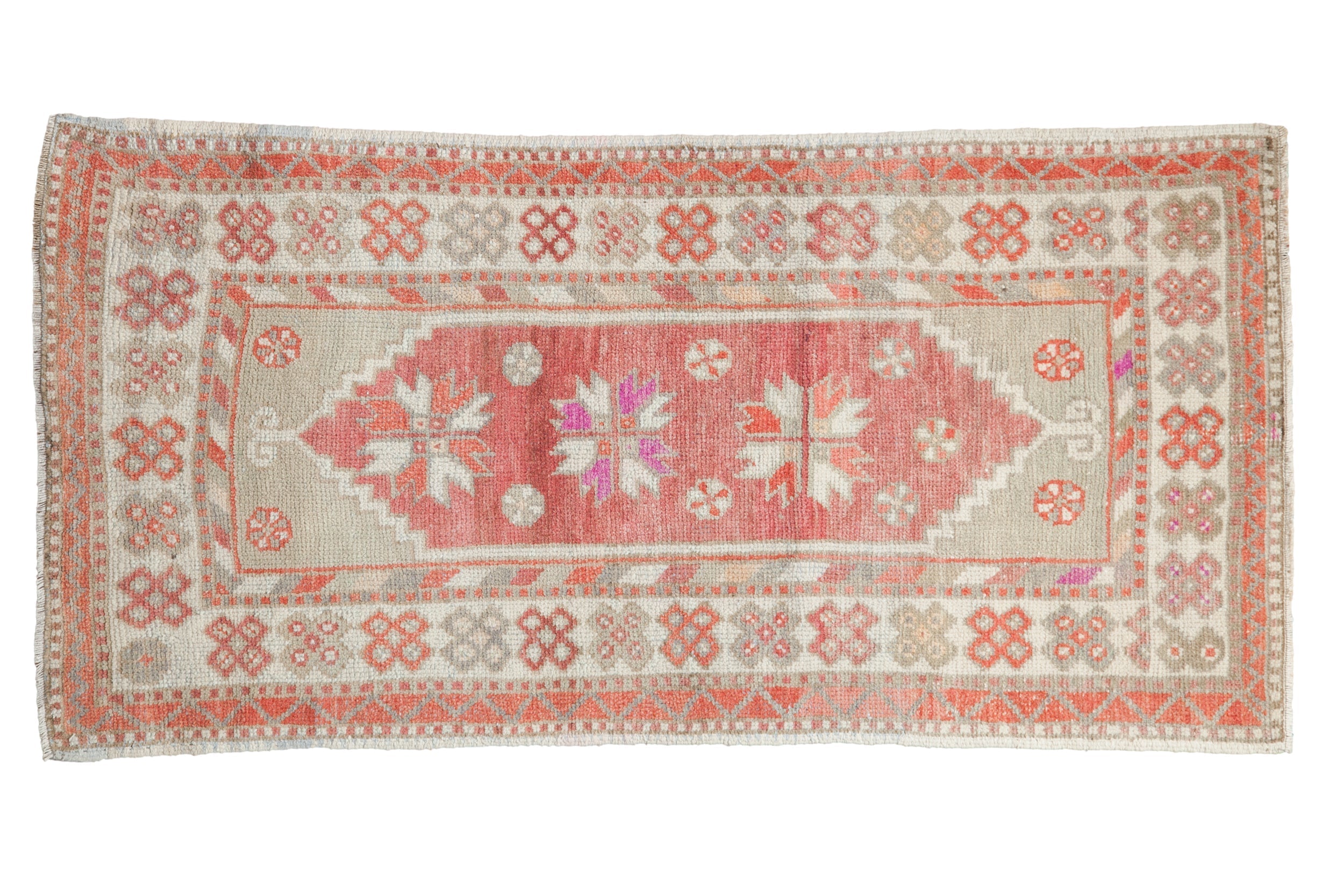 2.5x5 Vintage Distressed Oushak Rug Runner