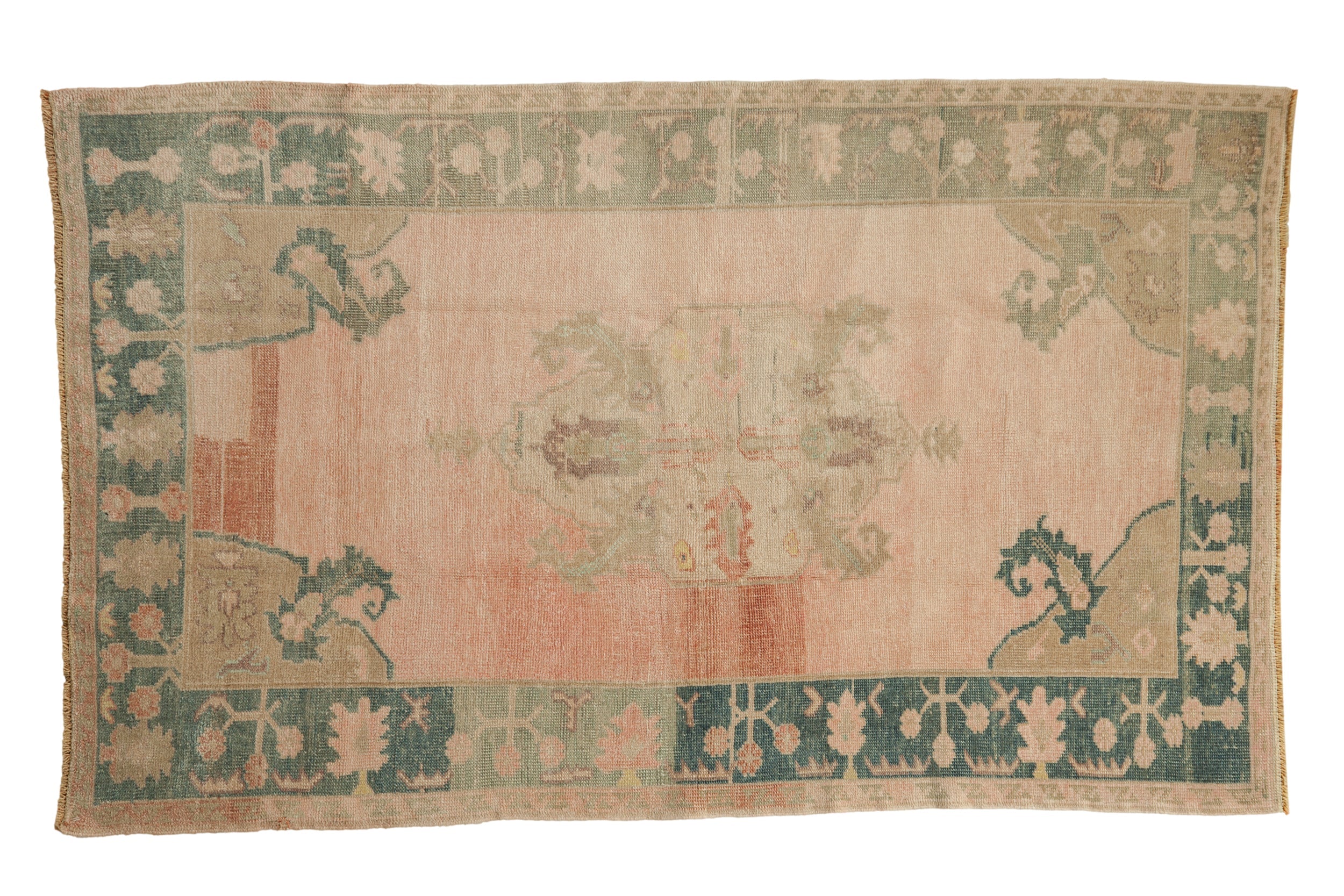 4x6.5 Vintage Distressed Oushak Rug