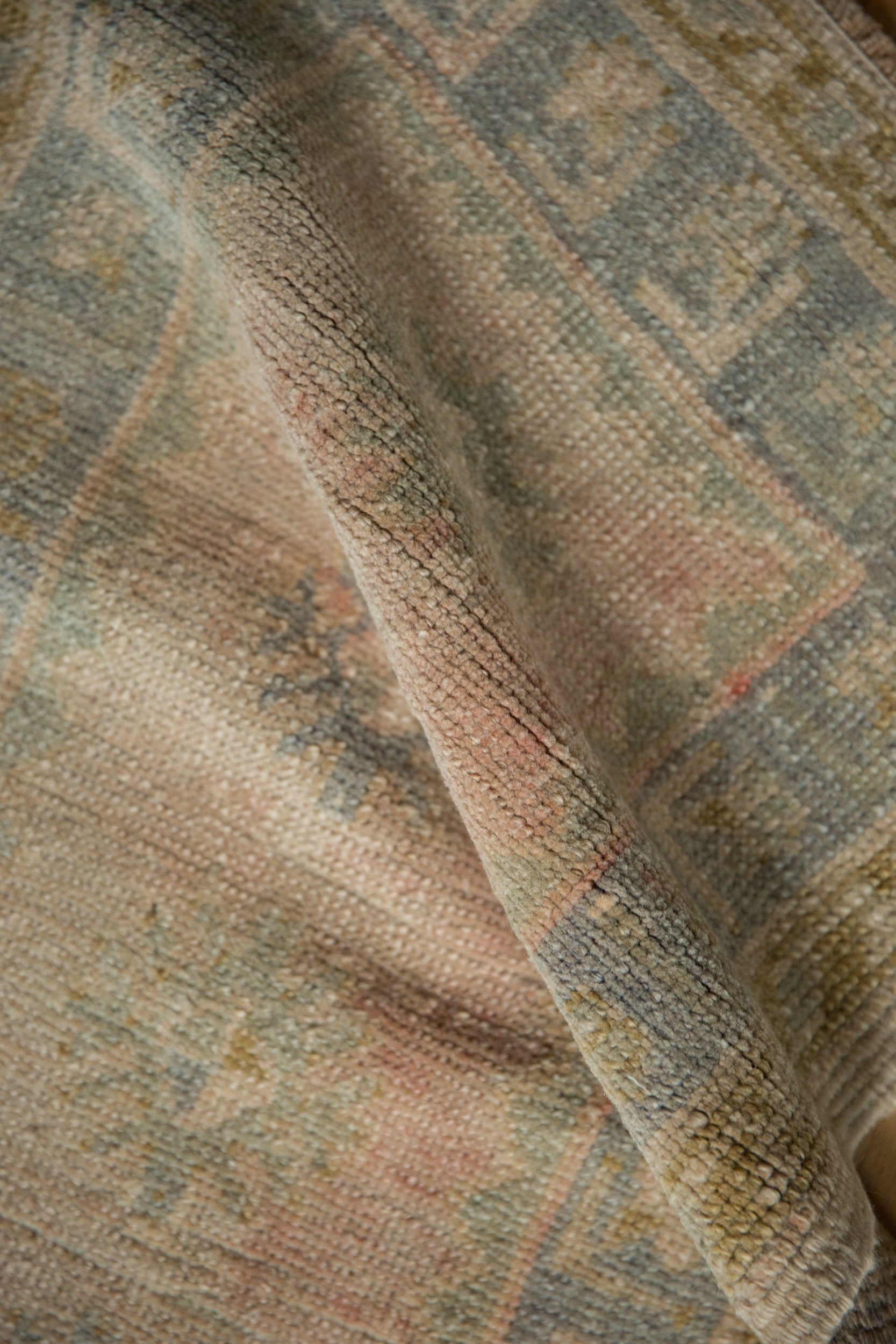 1.5x3 Vintage Distressed Oushak Rug Mat