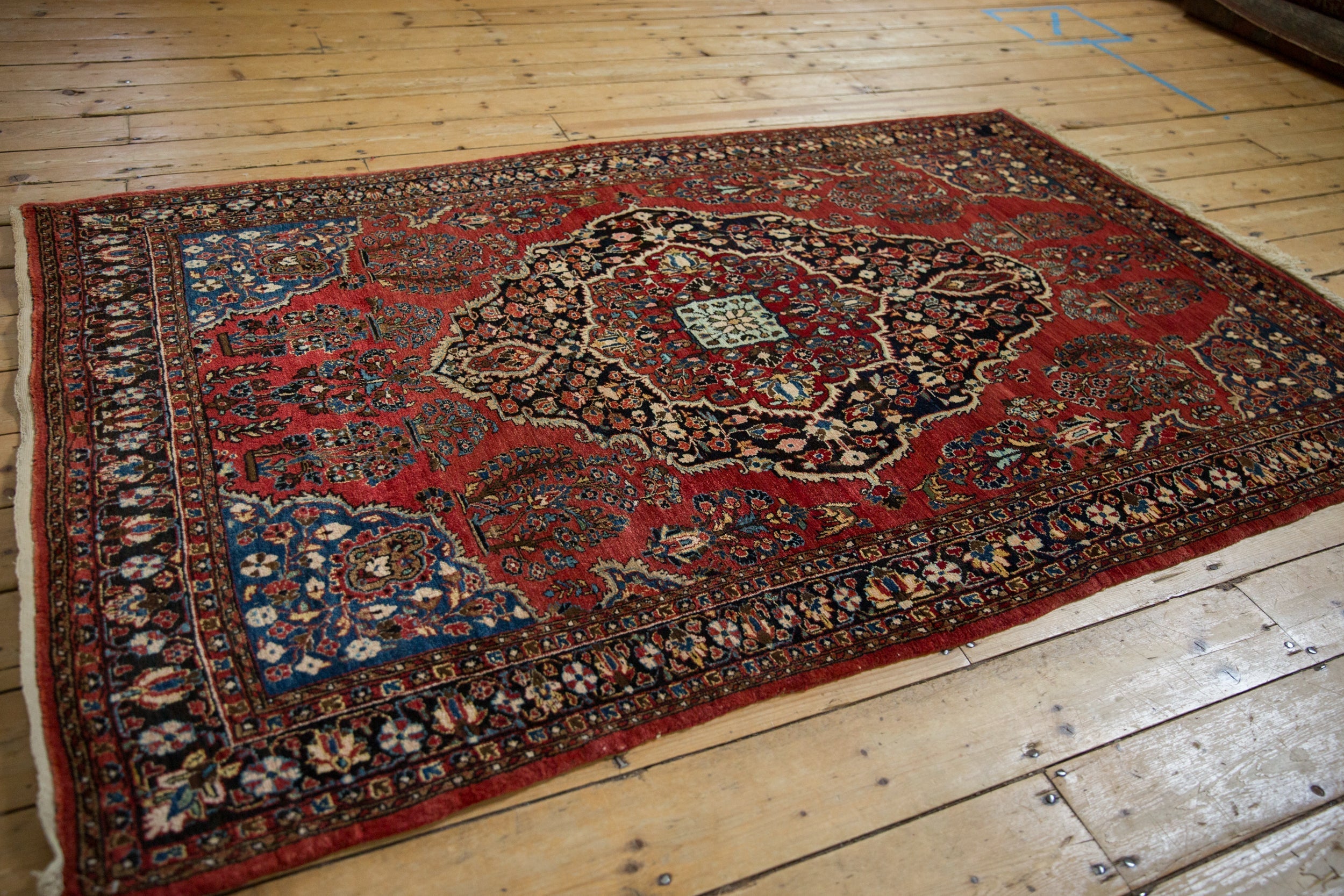 4.5x7 Vintage Sarouk Rug