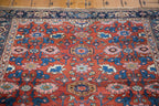 4.5x7 Antique Persian Bijar Area Rug