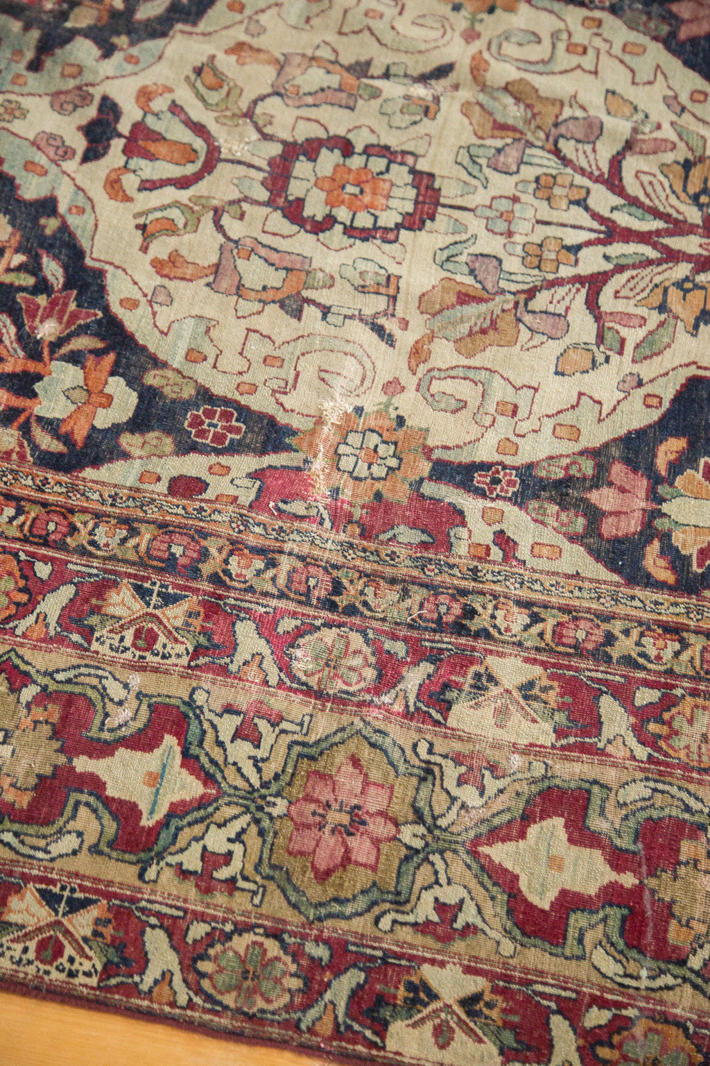 8.5x12 Unusual Antique Lavar Kerman Carpet