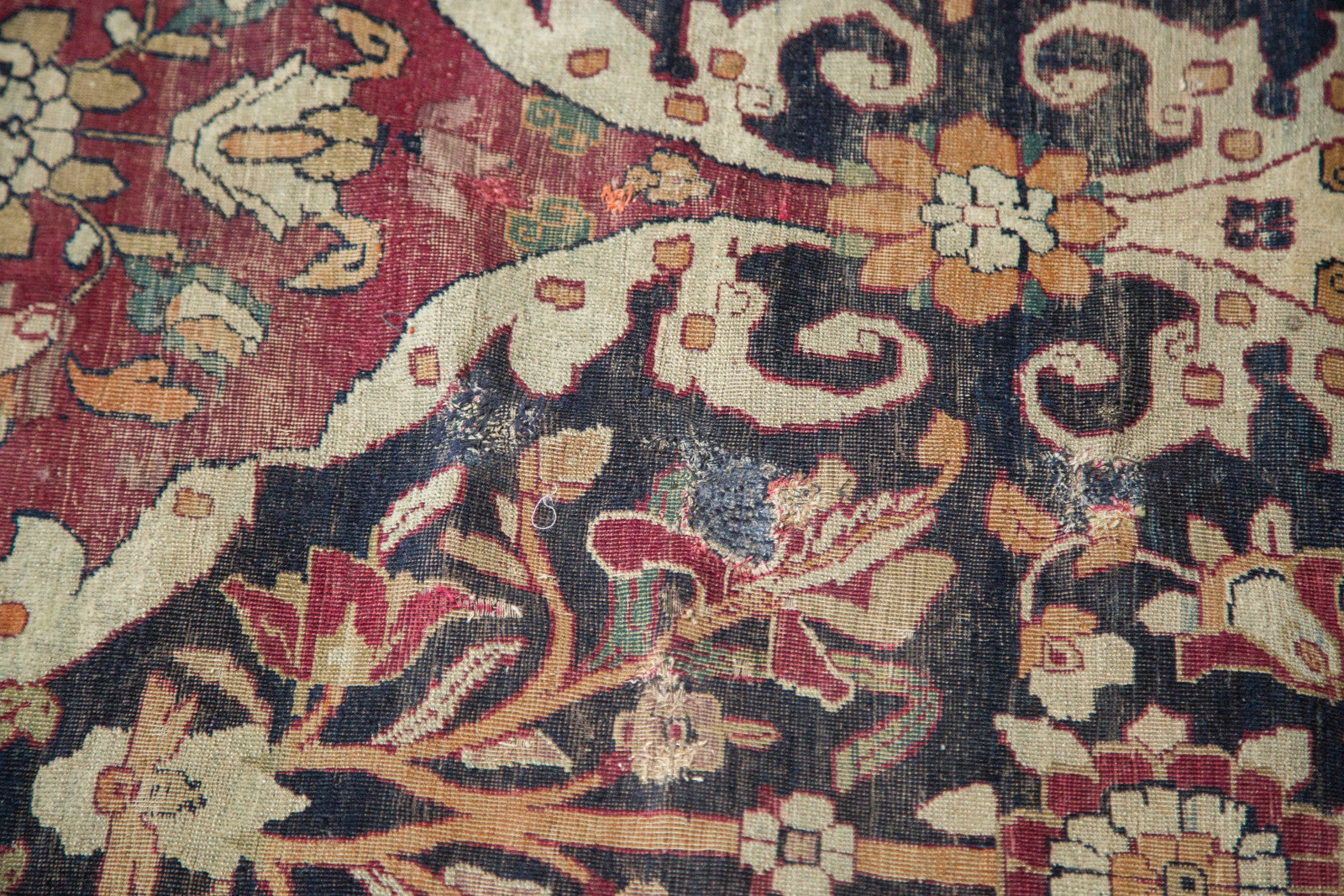 8.5x12 Unusual Antique Lavar Kerman Carpet