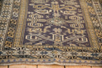 3x4 Vintage Shirvan Square Rug