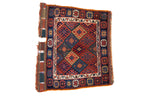 2x2.5 Antique Jaff Kurd Bag Face Square Rug Mat