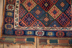 2x2.5 Antique Jaff Kurd Bag Face Square Rug Mat