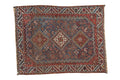 4x5 Antique Qashqai Square Rug