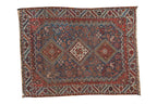 4x5 Antique Qashqai Square Rug