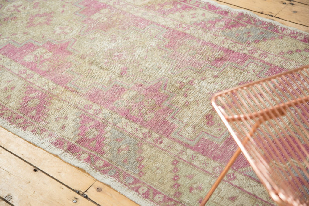 3.5x9.5 Vintage Distressed Oushak Rug Runner