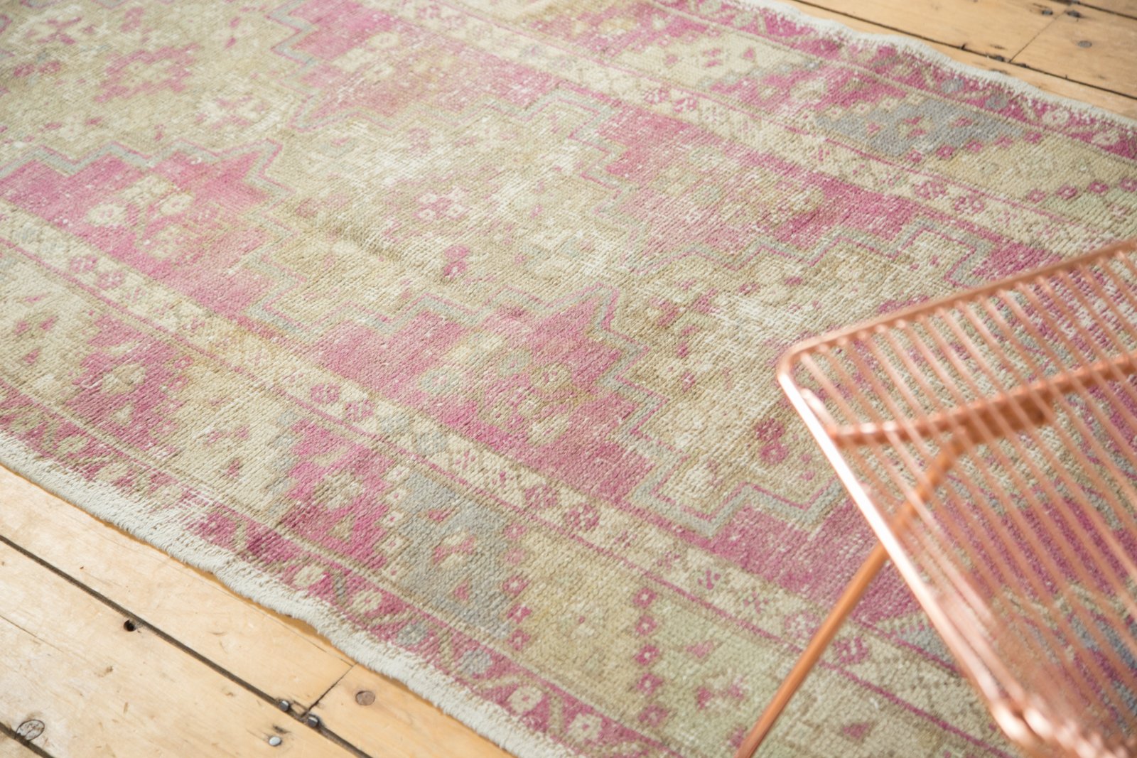 3.5x9.5 Vintage Distressed Oushak Rug Runner