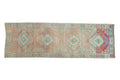 3.5x10.5 Vintage Distressed Oushak Rug Runner