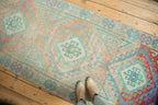 3.5x10.5 Vintage Distressed Oushak Rug Runner