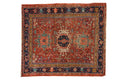 4x4.5 Antique Fine Karaja Square Rug
