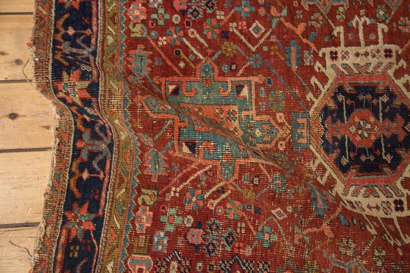 4x4.5 Antique Fine Karaja Square Rug