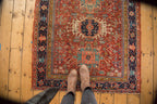 4x4.5 Antique Fine Karaja Square Rug