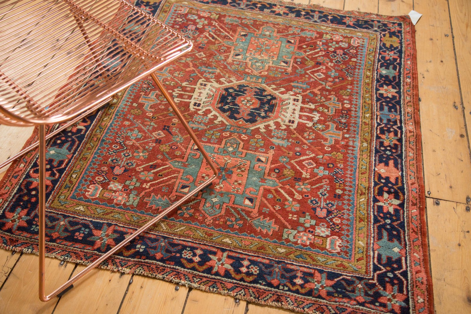 4x4.5 Antique Fine Karaja Square Rug