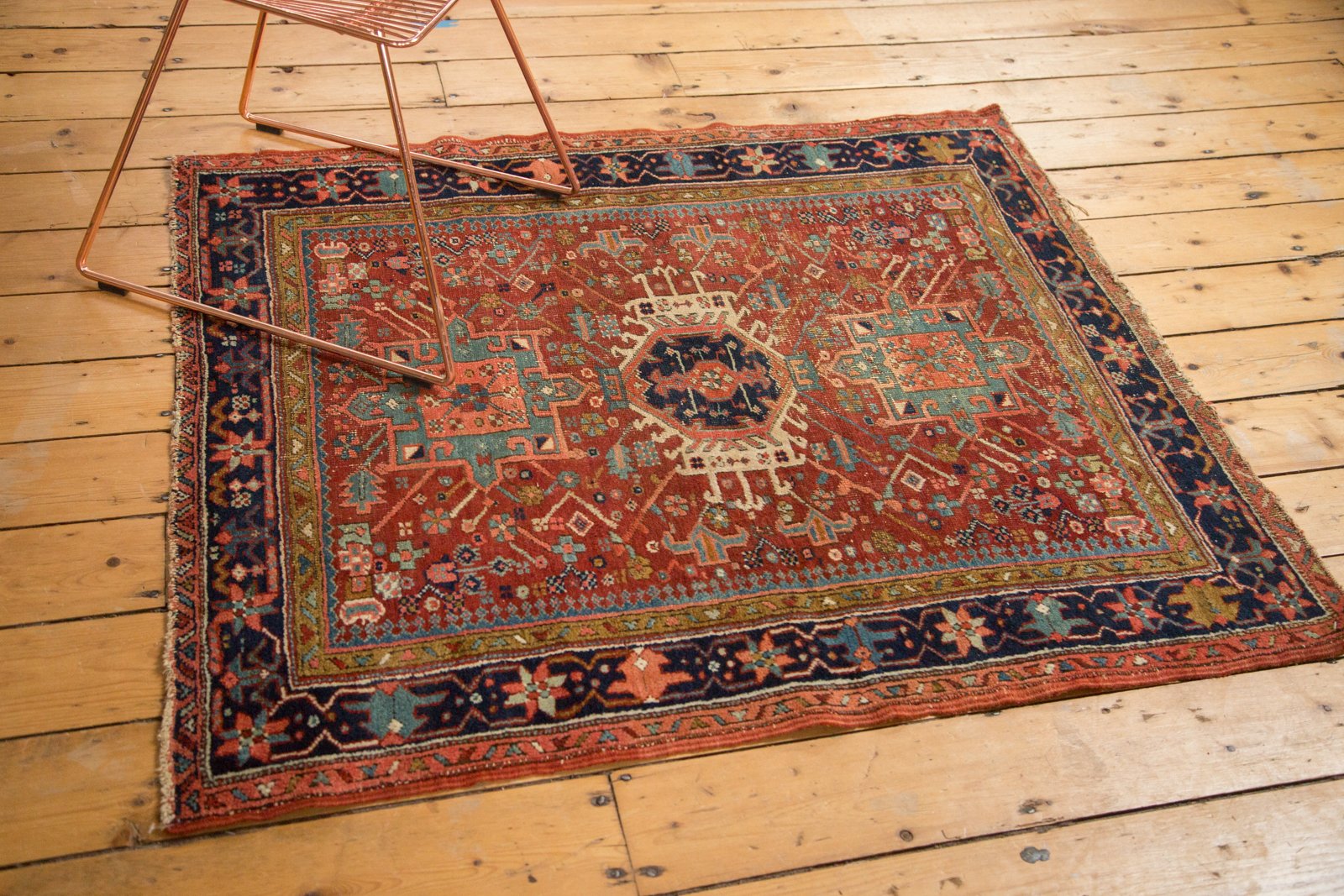 4x4.5 Antique Fine Karaja Square Rug
