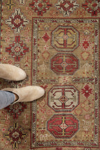 4x4.5 Antique Caucasian Square Rug