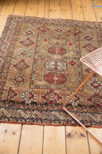 4x4.5 Antique Caucasian Square Rug