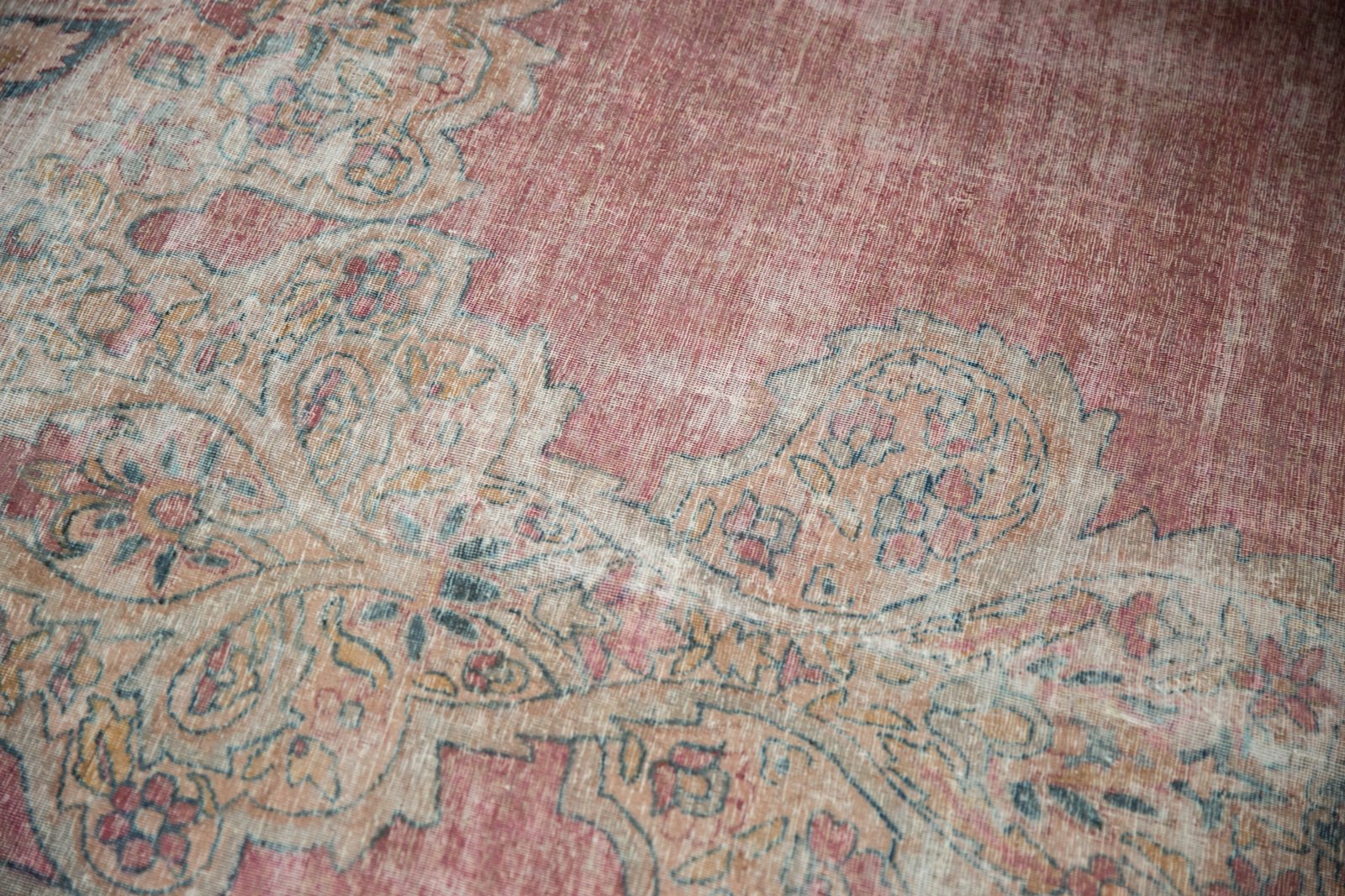 12x18.5 Antique Distressed Kermanshah Carpet