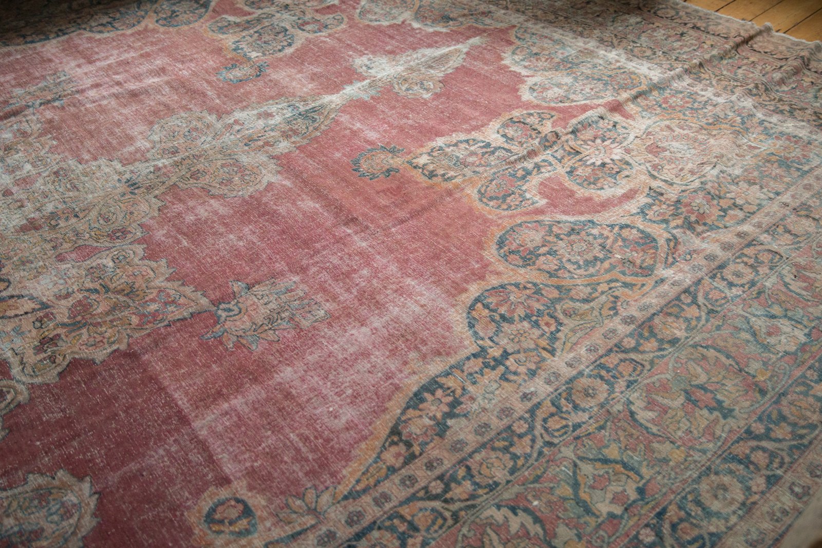 12x18.5 Antique Distressed Kermanshah Carpet