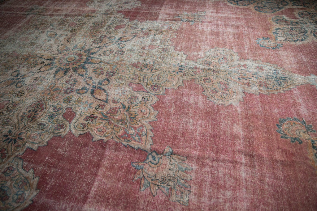 12x18.5 Antique Distressed Kermanshah Carpet