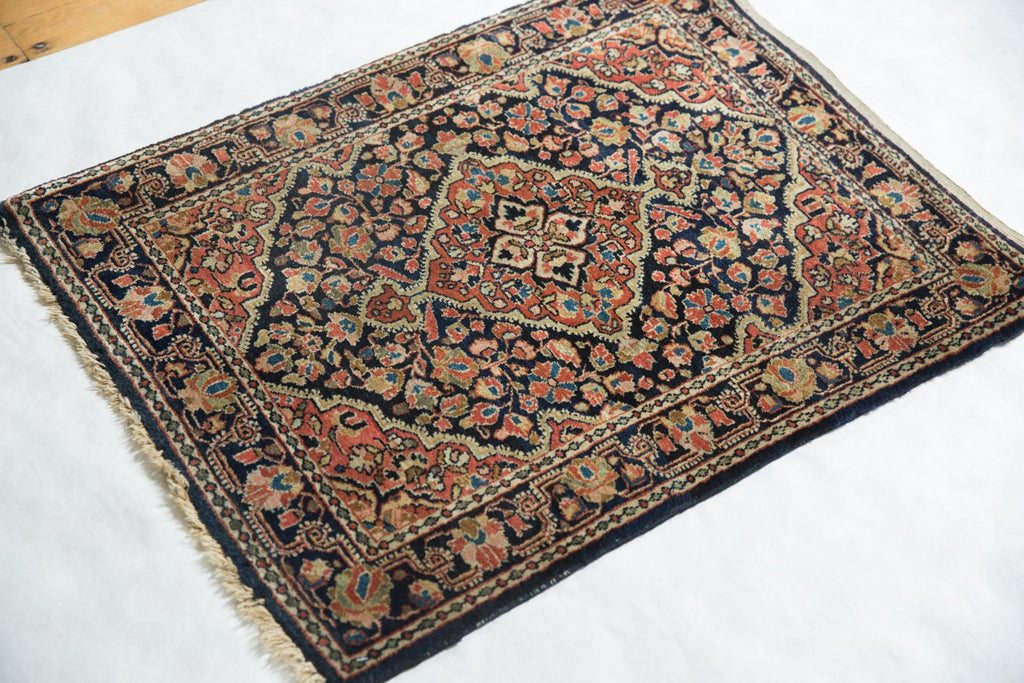 2x3 Vintage Fine Sarouk Rug Mat