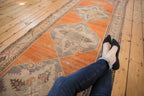 3.5x11 Vintage Distressed Oushak Rug Runner
