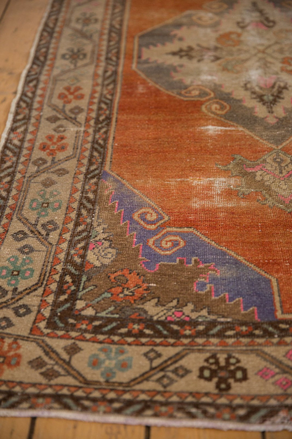 3.5x11 Vintage Distressed Oushak Rug Runner