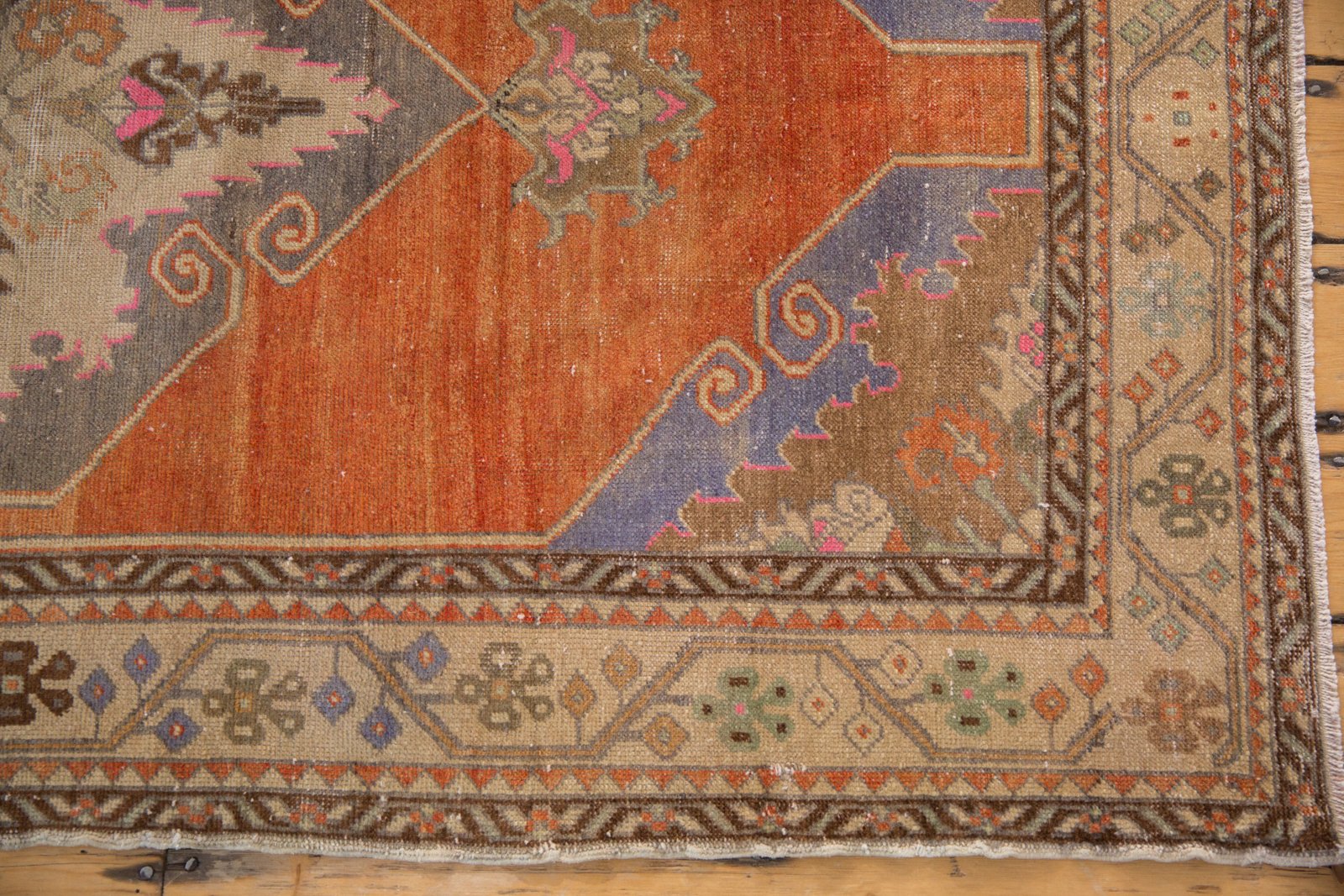 3.5x11 Vintage Distressed Oushak Rug Runner